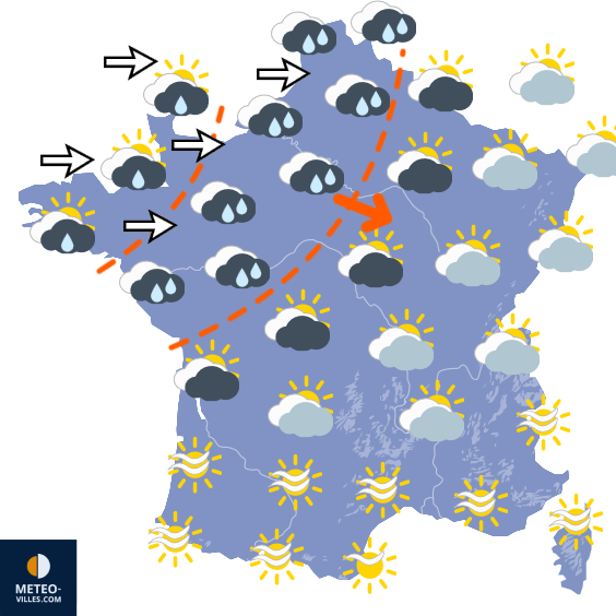 Carte de prévisions du temps du Dimanche 6 septembre 2026