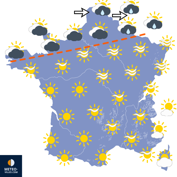Carte de prévisions du temps du Jeudi 10 septembre 2026