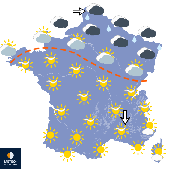 Carte de prévisions du temps du Dimanche 13 septembre 2026