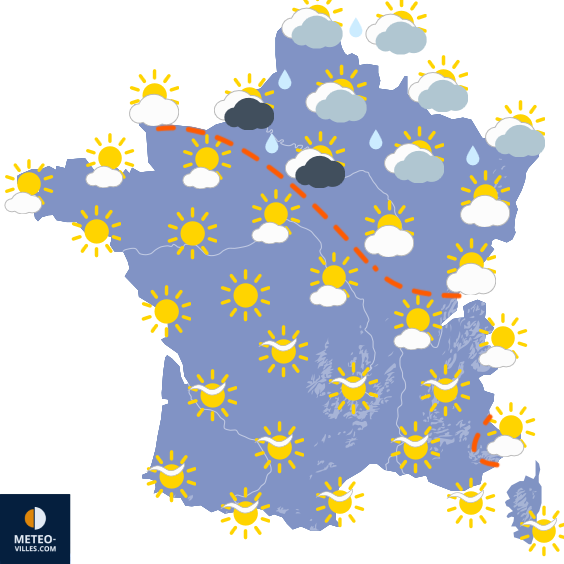 Carte de prévisions du temps du Jeudi 10 septembre 2026
