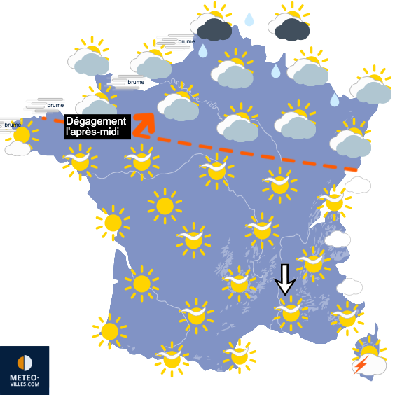 Carte de prévisions du temps du Dimanche 13 septembre 2026