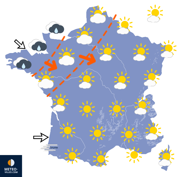 Carte de prévisions du temps du Dimanche 13 septembre 2026