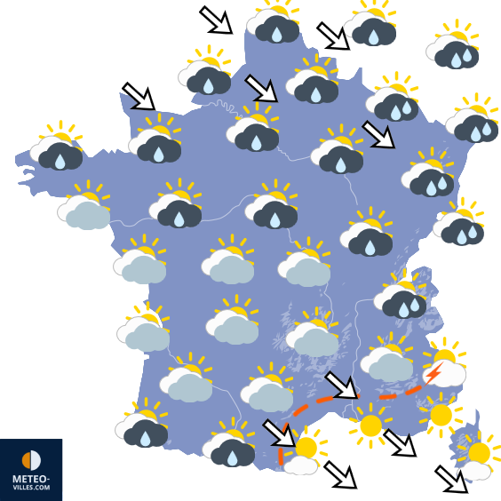 Carte de prévisions du temps du Jeudi 10 septembre 2026