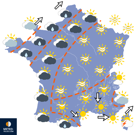 Carte de prévisions du temps du Thursday, September 17, 2026