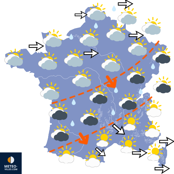 Carte de prévisions du temps du Dimanche 13 septembre 2026
