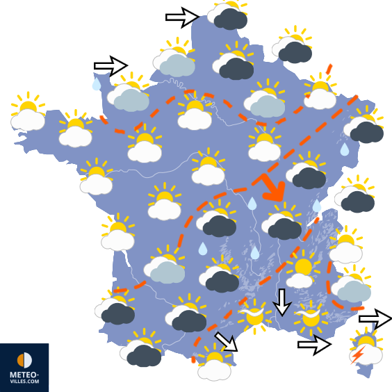 Carte de prévisions du temps du Thursday, September 17, 2026