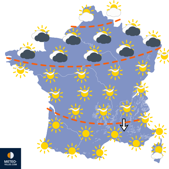 Carte de prévisions du temps du Saturday, September 19, 2026