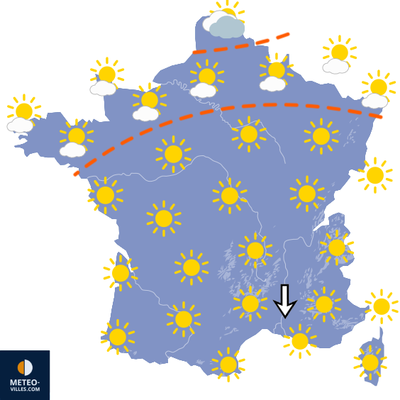 Carte de prévisions du temps du Mercredi 16 septembre 2026