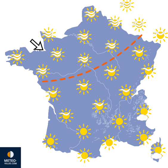 Carte de prévisions du temps du Saturday, September 19, 2026