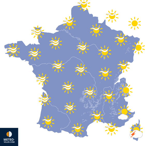 Carte de prévisions du temps du Thursday, September 17, 2026