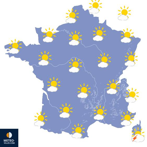 Carte de prévisions du temps du Vendredi 18 septembre 2026