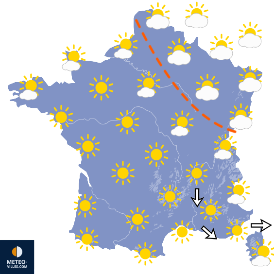 Carte de prévisions du temps du Saturday, September 19, 2026