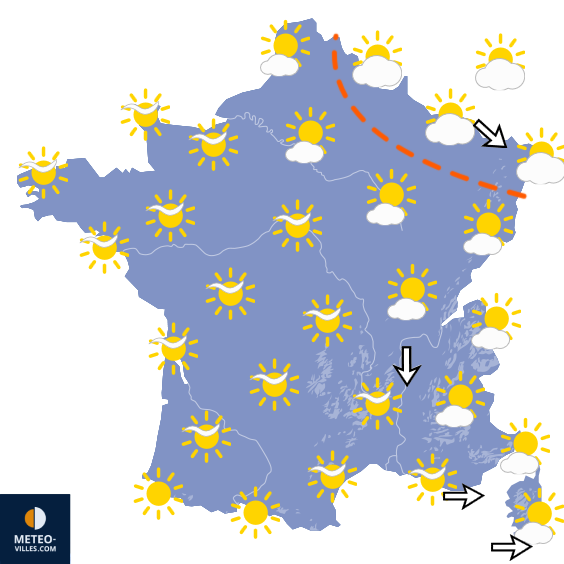 Carte de prévisions du temps du Dimanche 20 septembre 2026