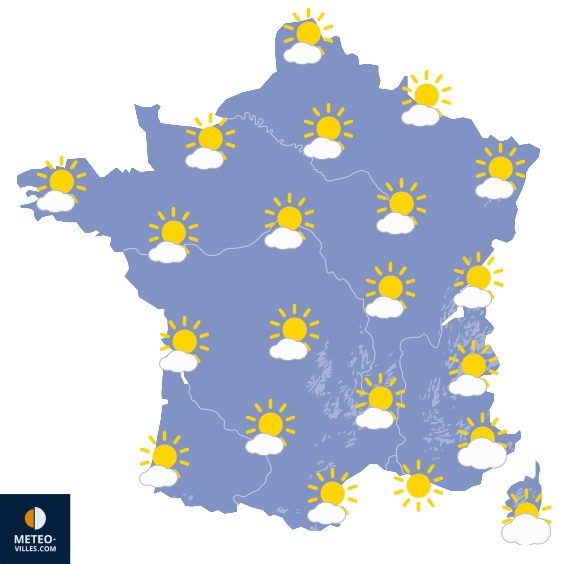 Carte de prévisions du temps du Vendredi 18 septembre 2026