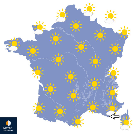 Carte de prévisions du temps du Dimanche 20 septembre 2026