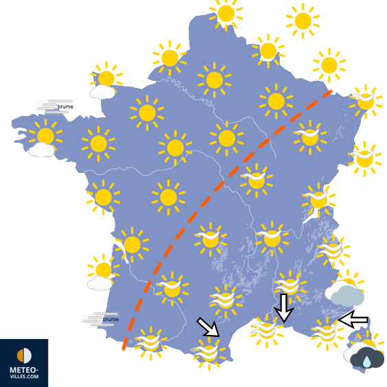 Carte de prévisions du temps du Jeudi 24 septembre 2026