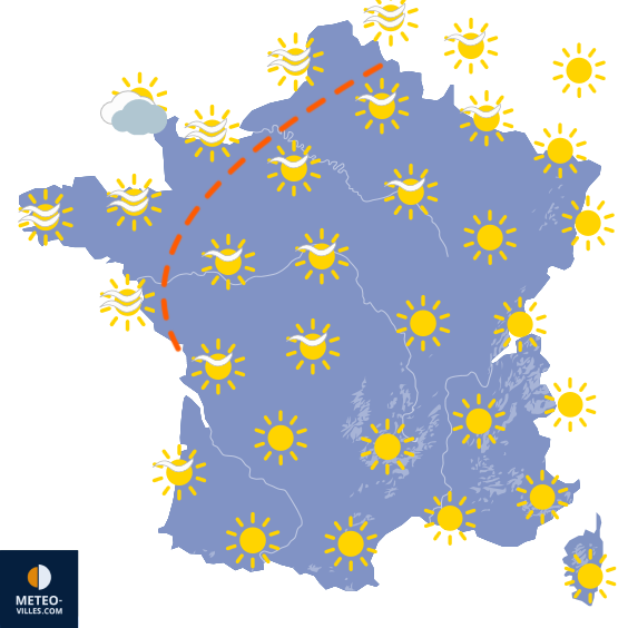 Carte de prévisions du temps du Samedi 26 septembre 2026