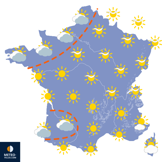 Carte de prévisions du temps du Samedi 26 septembre 2026
