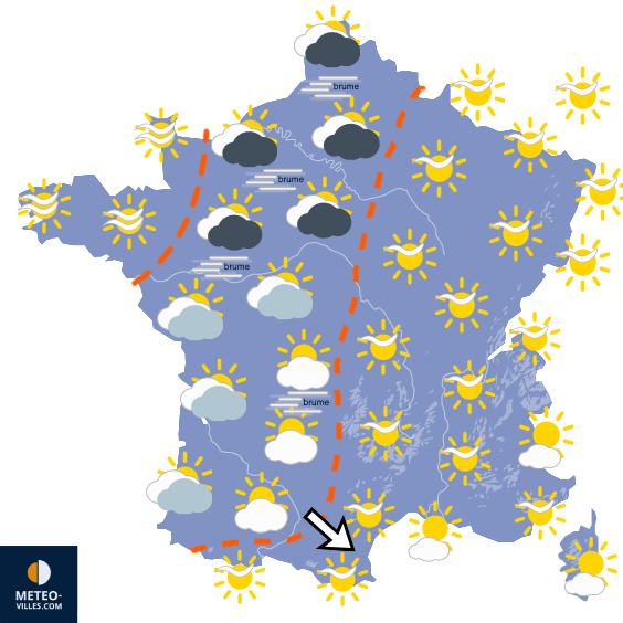 Carte de prévisions du temps du Samedi 26 septembre 2026