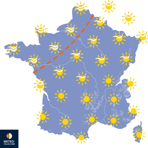 Carte de prévisions du temps du Dimanche 27 septembre 2026
