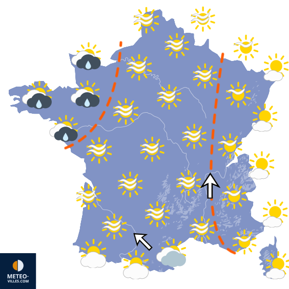 Carte de prévisions du temps du Jeudi 24 septembre 2026