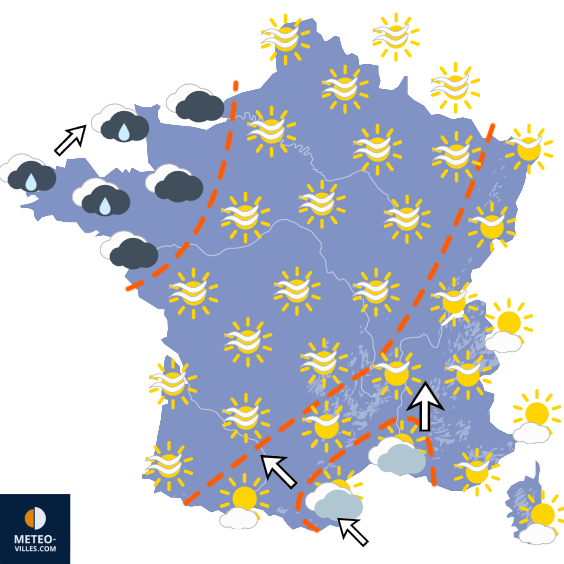 Carte de prévisions du temps du Dimanche 27 septembre 2026