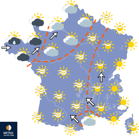 Carte de prévisions du temps du Samedi 26 septembre 2026
