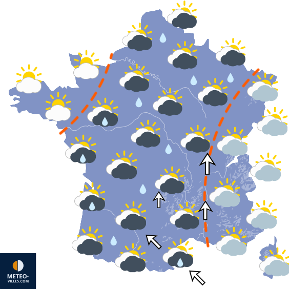 Carte de prévisions du temps du Mardi 22 septembre 2026