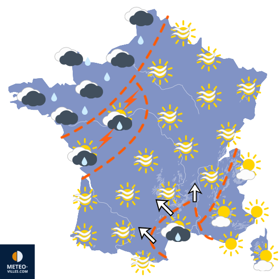 Carte de prévisions du temps du Jeudi 24 septembre 2026