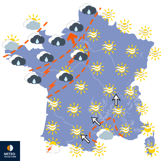 Carte de prévisions du temps du Samedi 26 septembre 2026