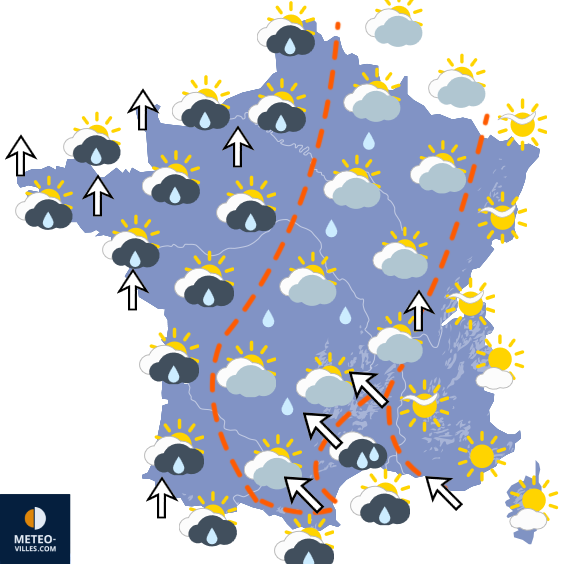 Carte de prévisions du temps du Mercredi 23 septembre 2026