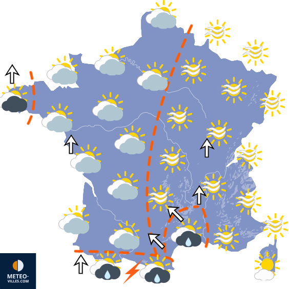 Carte de prévisions du temps du Samedi 26 septembre 2026