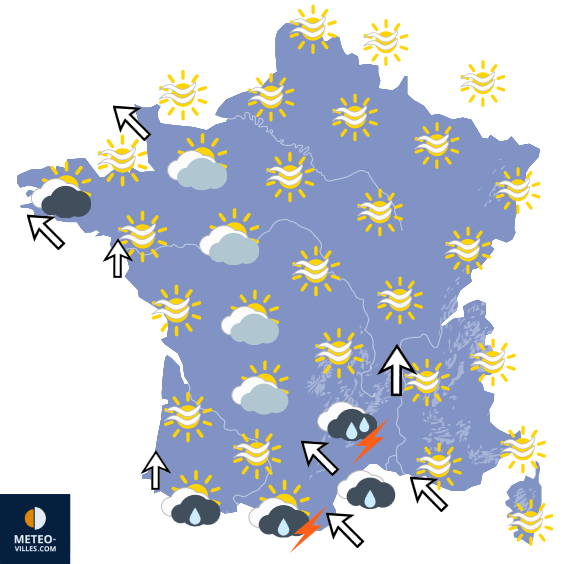 Carte de prévisions du temps du Tuesday, September 29, 2026