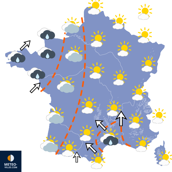Carte de prévisions du temps du Jeudi 24 septembre 2026