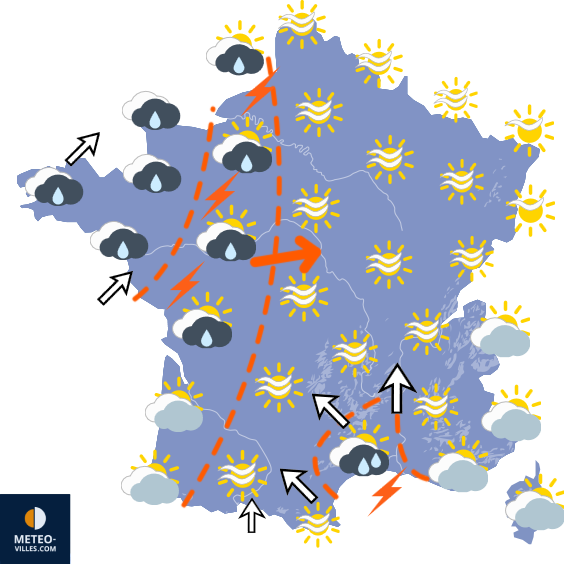 Carte de prévisions du temps du Friday, September 25, 2026