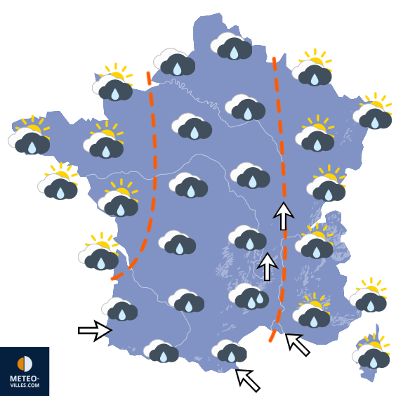 Carte de prévisions du temps du Jeudi 24 septembre 2026