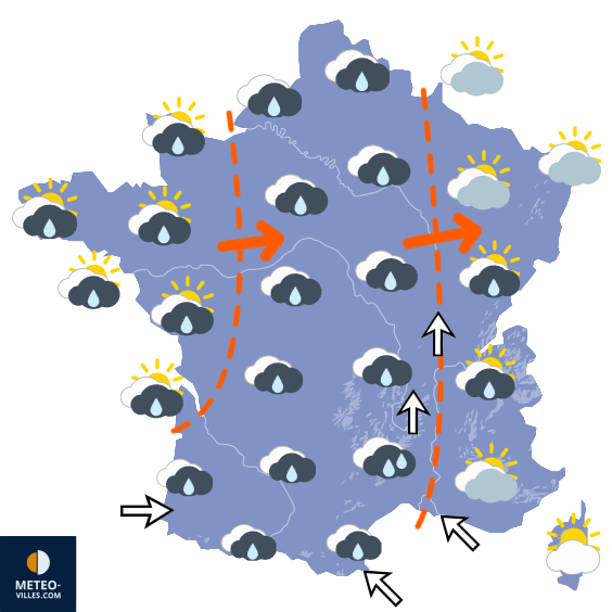 Carte de prévisions du temps du Friday, September 25, 2026