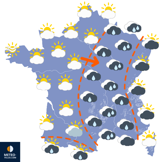 Carte de prévisions du temps du Samedi 26 septembre 2026