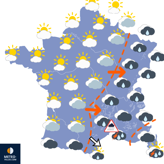 Carte de prévisions du temps du Mardi 29 septembre 2026