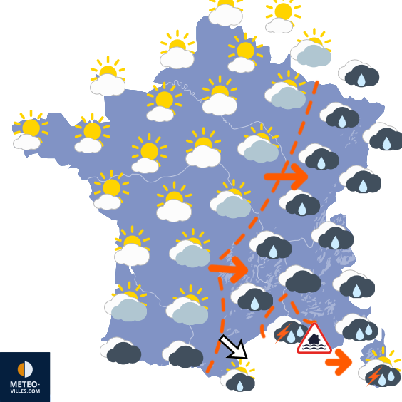 Carte de prévisions du temps du Mercredi 30 septembre 2026