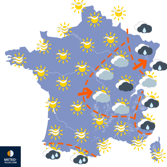 Carte de prévisions du temps du Samedi 26 septembre 2026