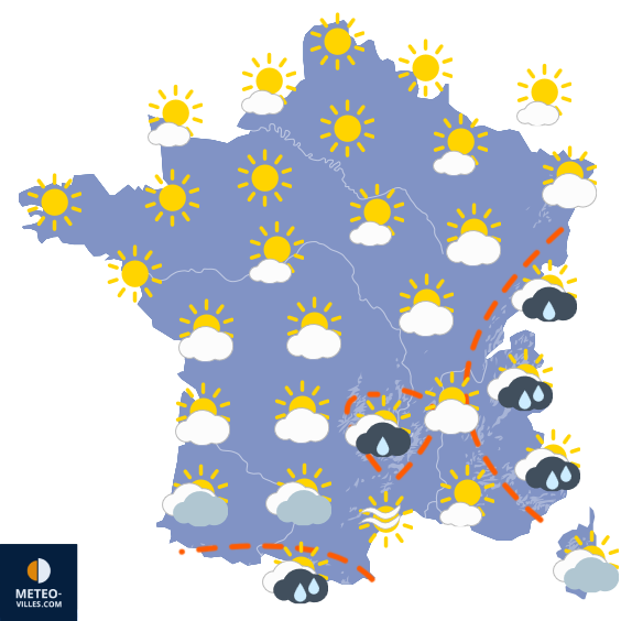 Carte de prévisions du temps du Samedi 26 septembre 2026