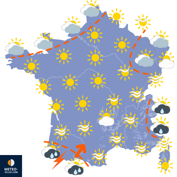 Carte de prévisions du temps du Samedi 26 septembre 2026