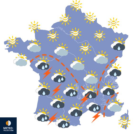 Carte de prévisions du temps du Mardi 29 septembre 2026