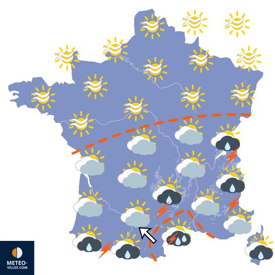 Carte de prévisions du temps du Jeudi 1 octobre 2026