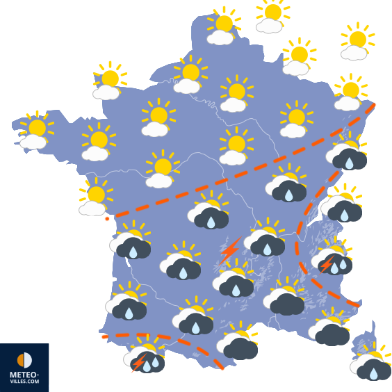 Carte de prévisions du temps du Dimanche 4 octobre 2026