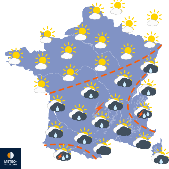Carte de prévisions du temps du Jeudi 1 octobre 2026