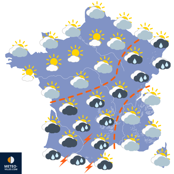 Carte de prévisions du temps du Mardi 29 septembre 2026