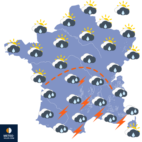 Carte de prévisions du temps du Jeudi 1 octobre 2026