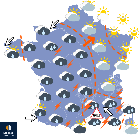 Carte de prévisions du temps du Mardi 6 octobre 2026